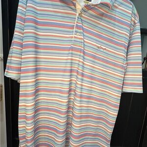 Greg Norman Collection Multicolor Striped Polo
